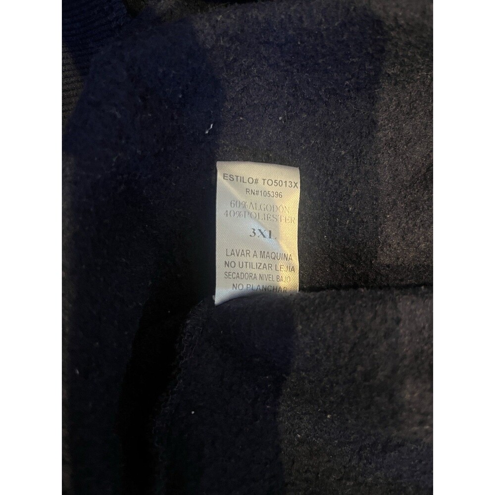 C'est Toi Its You 3XL Blue Red and White Hoodie Long Sleeves with Zipper Hooded - Picture 5 of 5